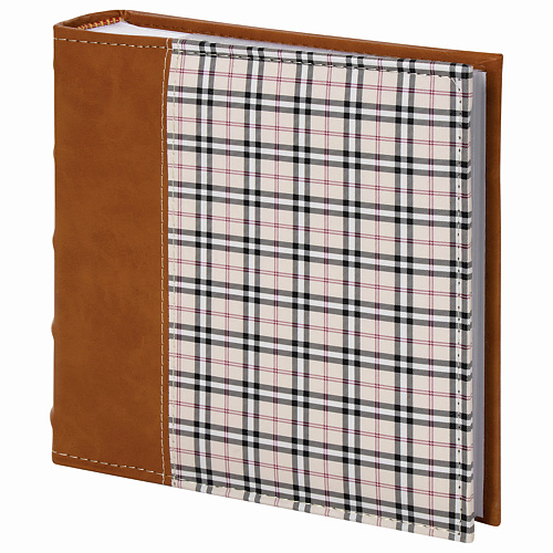 Фотоальбом BRAUBERG Фотоальбом под кожу Шотландка 200 фото 10*15см